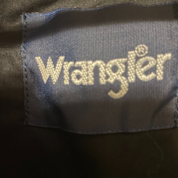 NEW NWOT WRANGLER Black Men's WESTERN BROADCLOTH PEARL SNAP SHIRT Long Sleeve L! - Picture 5 of 7